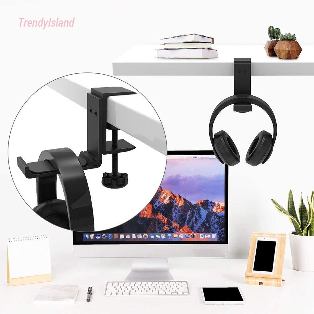 Adjustable Foldable Headset Holder Metal Headphone Storage Hanger Universal Earphone Bracket Rack