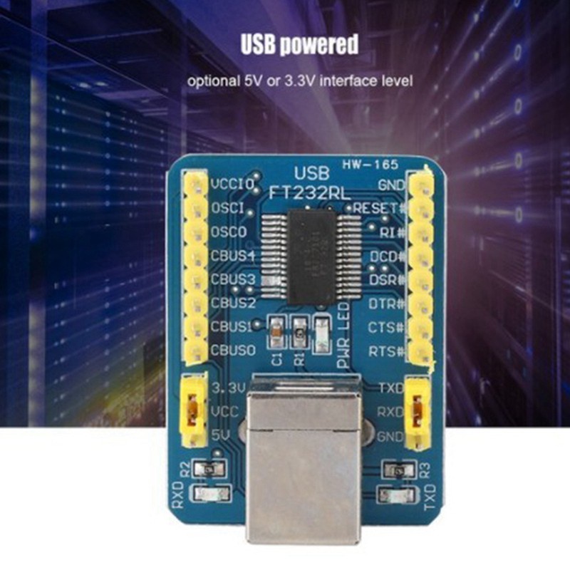 HW-165 FT232 Type B Female USB to Serial Port ule TTL/CMOS Level