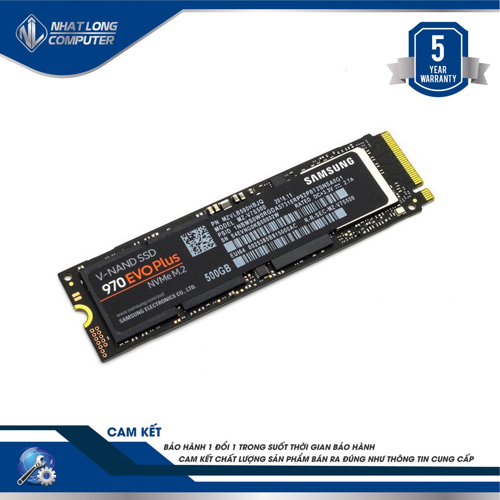 Ổ cứng SSD Samsung 970 EVO Plus PCIe NVMe M.2 2280 500GB