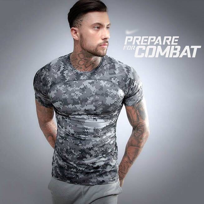 [followershop5k]Áo thun camo n!ke pro combat thể thao nam, Áo ngắn tay không cổ (Thun lạnh) form chuẩn size M-2XL sp01