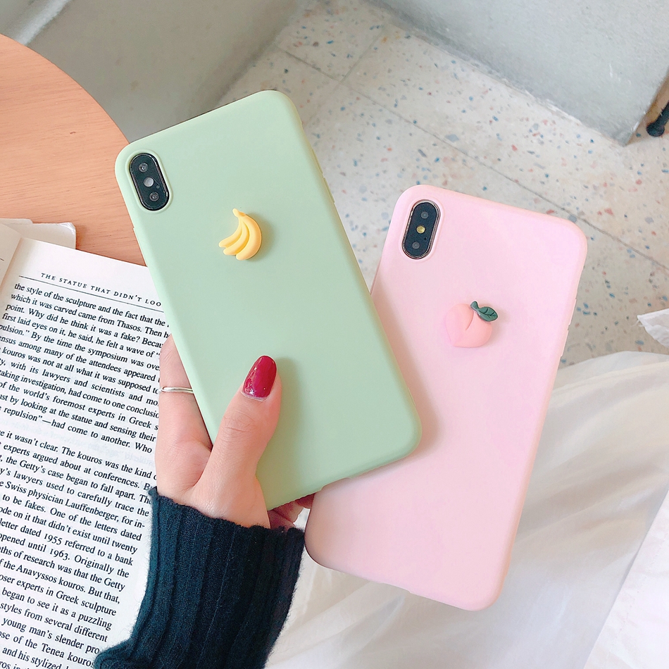 Cute 3D fruit case For iPhone XS MAX XR X 8 7 Plus 6 6s Plus 5 5s SE Case