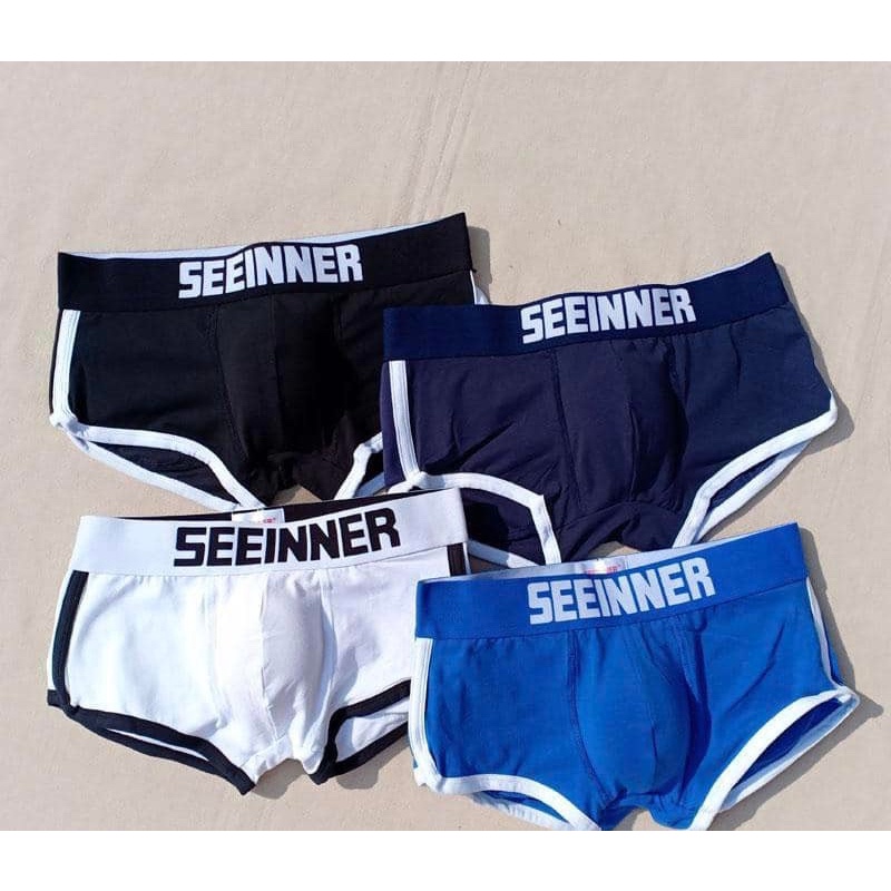 Quần độn mông nam 2in1 sịp độn mông và cu - hàng chính hãng SEEINNER nhập khẩu - Sịp lót đùi boxer độn mông và ciu QDMS4