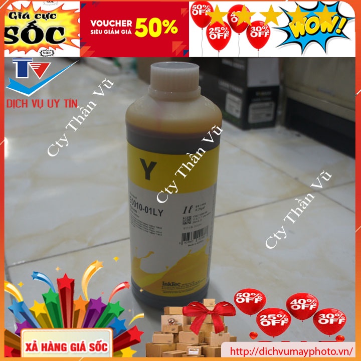 Mực inktec loại 1 lít in đẹp dùng cho máy in phun màu Epson Canon bao chất lượng