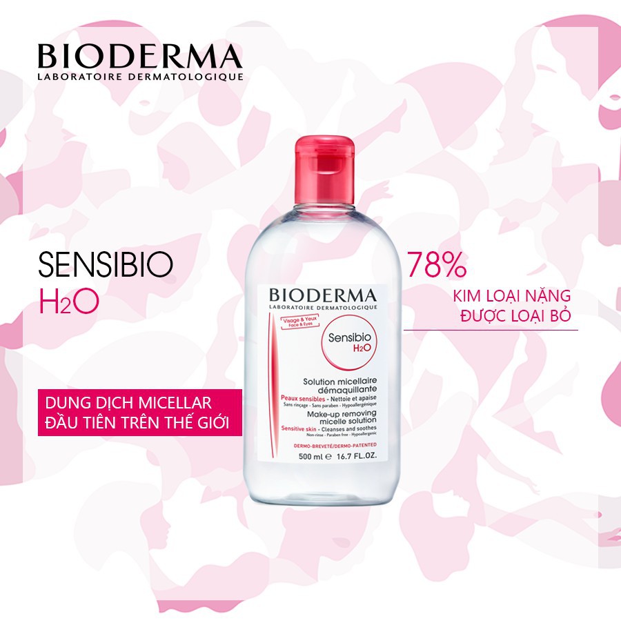 Nước tẩy trang Bioderma dành cho da dầu Sebium, da nhạy cảm Sensibio Pháp - NEDEVI Chính Hãng