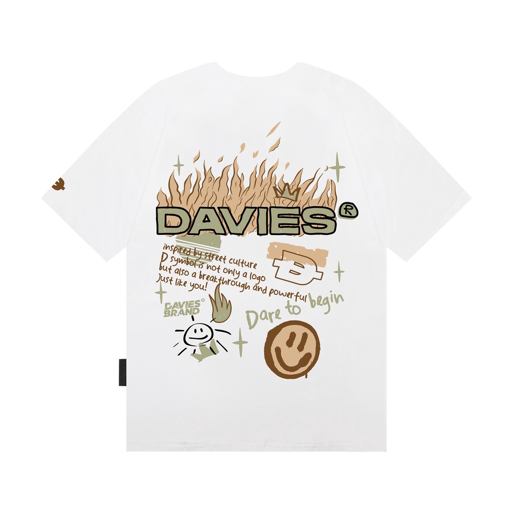 Áo thun nam nữ form rộng tay lỡ tee local brand Davies Doodle | D25-T1