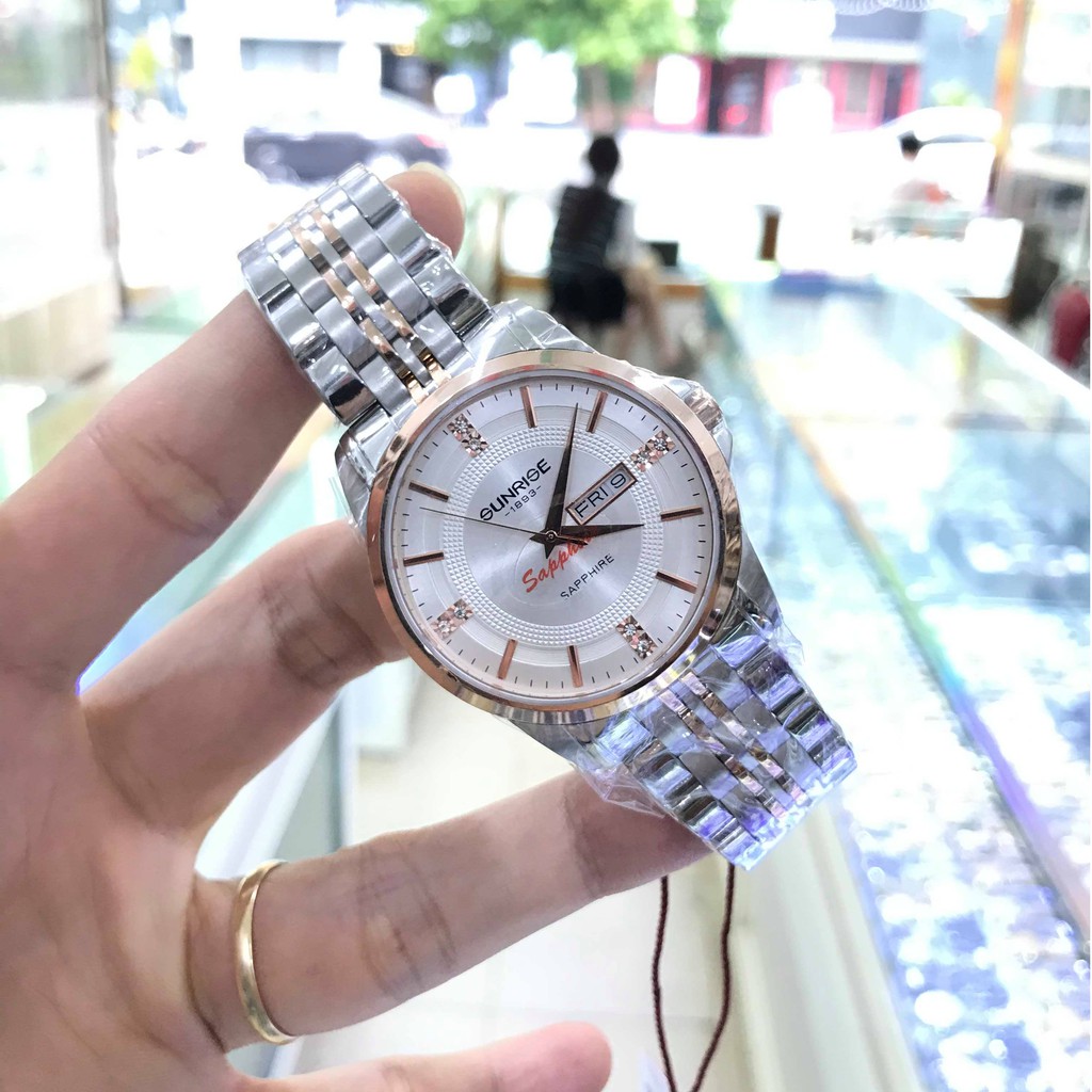 Đồng hồ Nam SUNRISE 1198SAH full hộp, thẻ chính hãng, kính sapphire chống xước chống | BigBuy360 - bigbuy360.vn