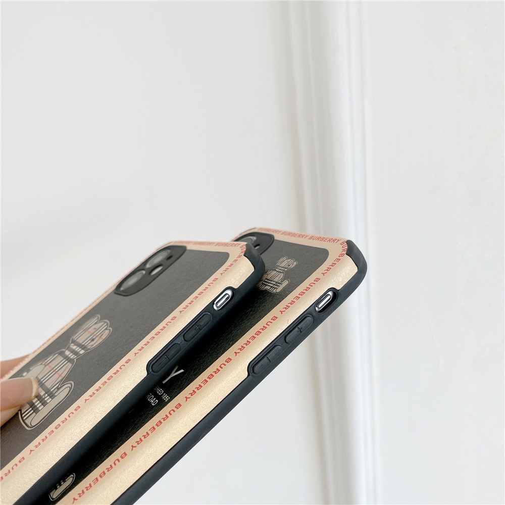 Ốp Điện Thoại Da In Hình Gấu Xinh Xắn Cho iPhone 13 / 12 Pro Max X Xr Xs Max 11 7 8 Se2020 | BigBuy360 - bigbuy360.vn