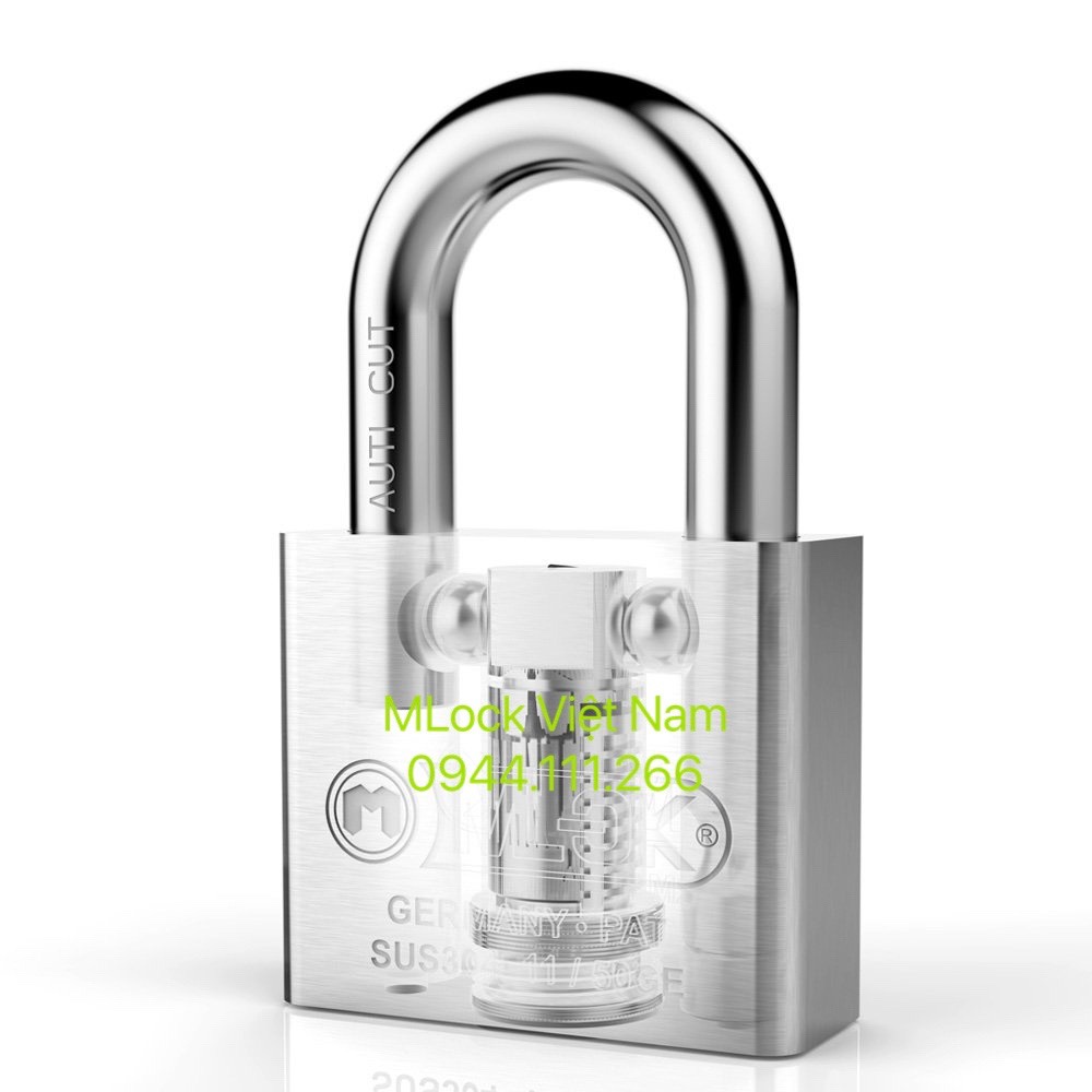 Ổ khóa treo MLock inox 304 -11/50, 11/60 bảo hành 10 năm