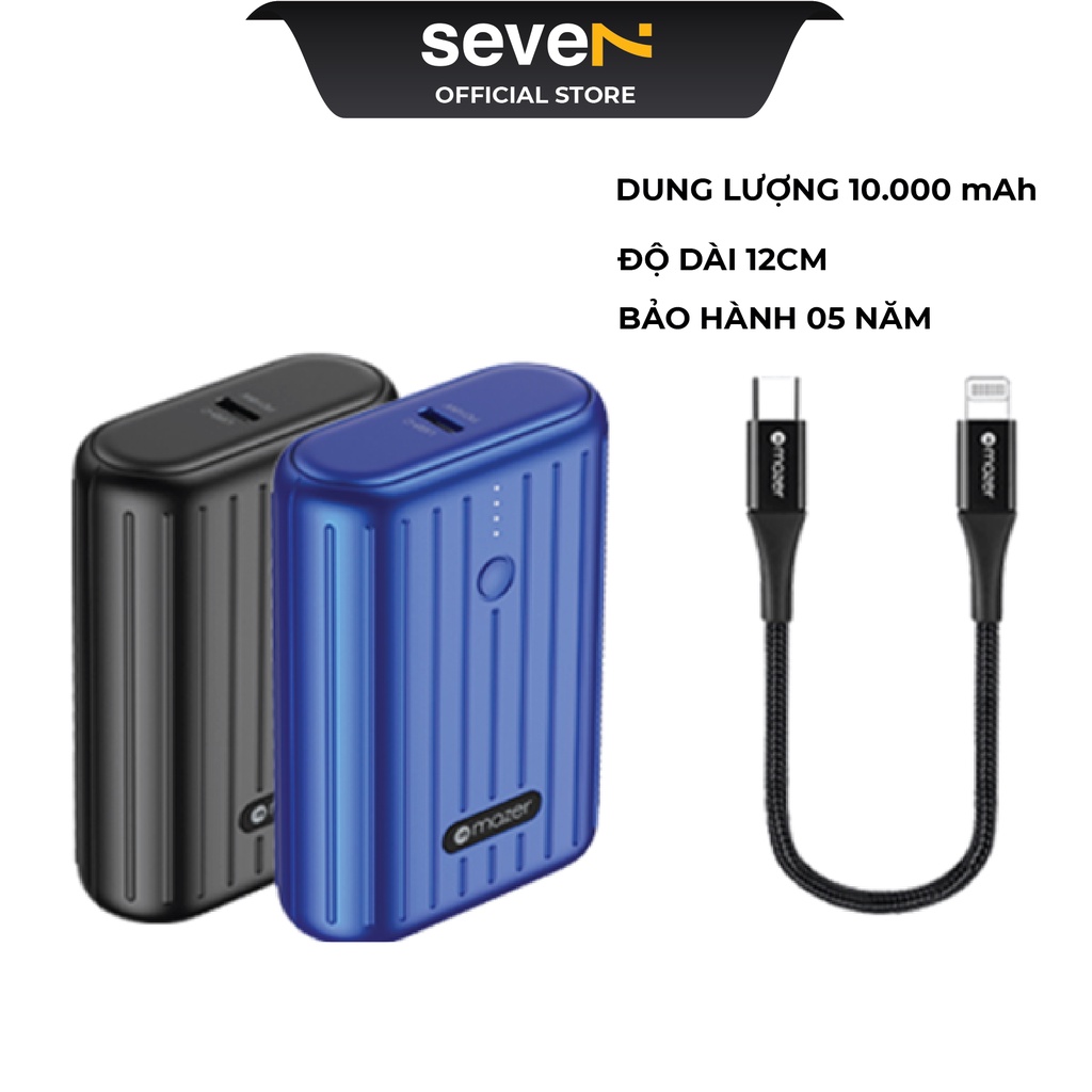 Combo Pin Dự Phòng Mazer SUPPER Mini V2 Và Dây Cáp POWER LINK II USB-C TO Lightning PD30W