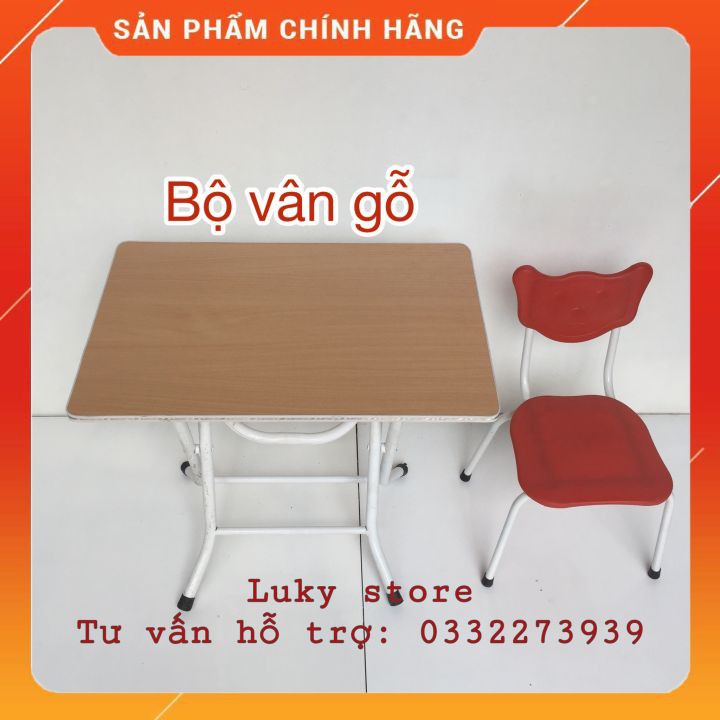 Bộ bàn làm việc học tập chân cao gấp gọn dành cho học sinh sinh viên kèm ghế (FREE SHIP)