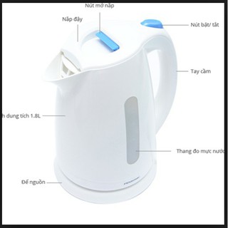 Combo Ấm Siêu Tốc 1.8 Lít Panafresh JK 78 và ca uống nước