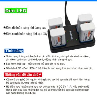 Bộ sạc pin 9v Parklong tự động