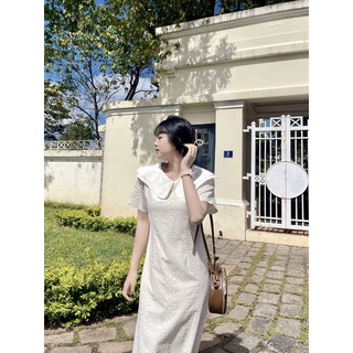 Lila dress | đầm suông phối bèo cổ