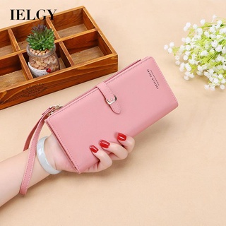 Ví nữ cầm tay IELGY màu trơn sức chứa lớn thanh lịch phong cách Hàn Quốc