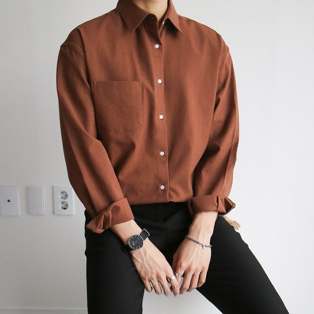 Áo sơ mi nam công sở Double'D chất Cotton lụa vải mềm mịn SMC