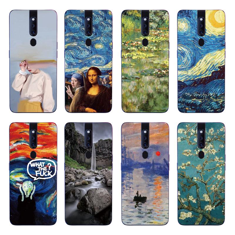 Ốp lưng TPU hoạ tiết Van Gogh dành cho điện thoại OPPO F11 Pro / R19 / A5 / A3S / Realme 2