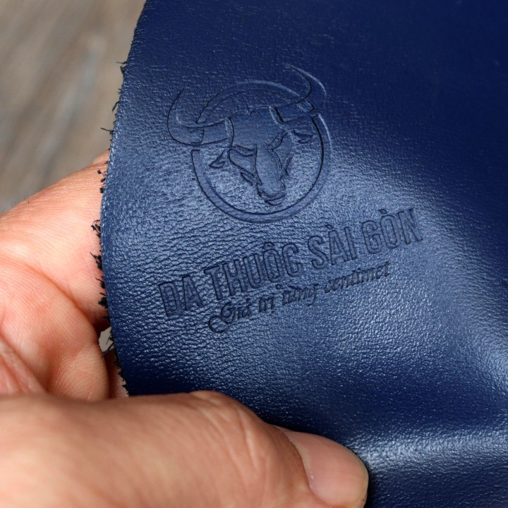 Da bò nappa cao cấp màu xanh navy - Bán buôn da thuộc