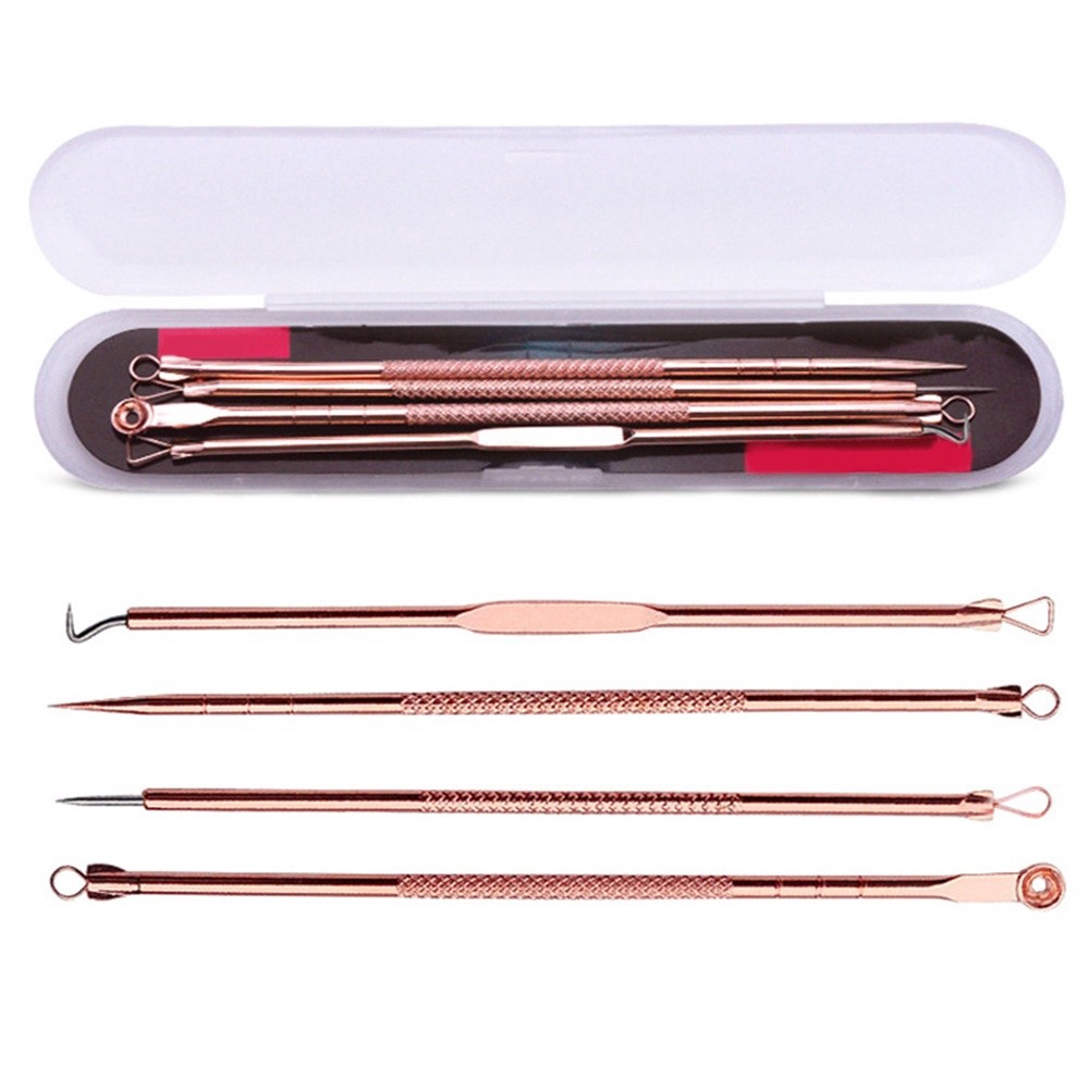 [sweet] 4pc/set Available kit acne epilator blackhead acne stainless steel needle beauty tool