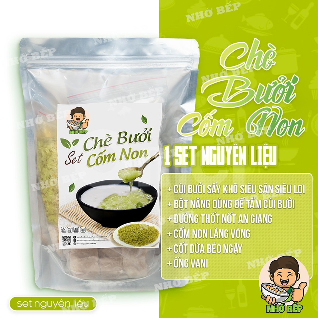 Chè Bưởi Cốm Siêu Cùi An Giang (SET 40Chén) Tặng Kèm Công Thức - NHỚ BẾP