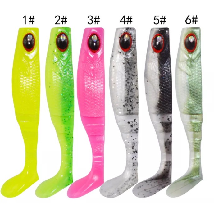 Mồi mềm câu lure AFISH AR30 (6con - 80mm) - Chuyên câu lóc , chẽm , mú .....