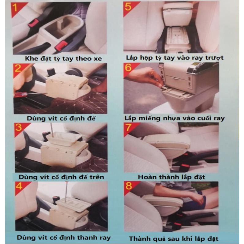 Hộp tỳ tay xe Ford Fiesta cao cấp tích hợp cổng sạc USB - Bảo hành 12 tháng | BigBuy360 - bigbuy360.vn