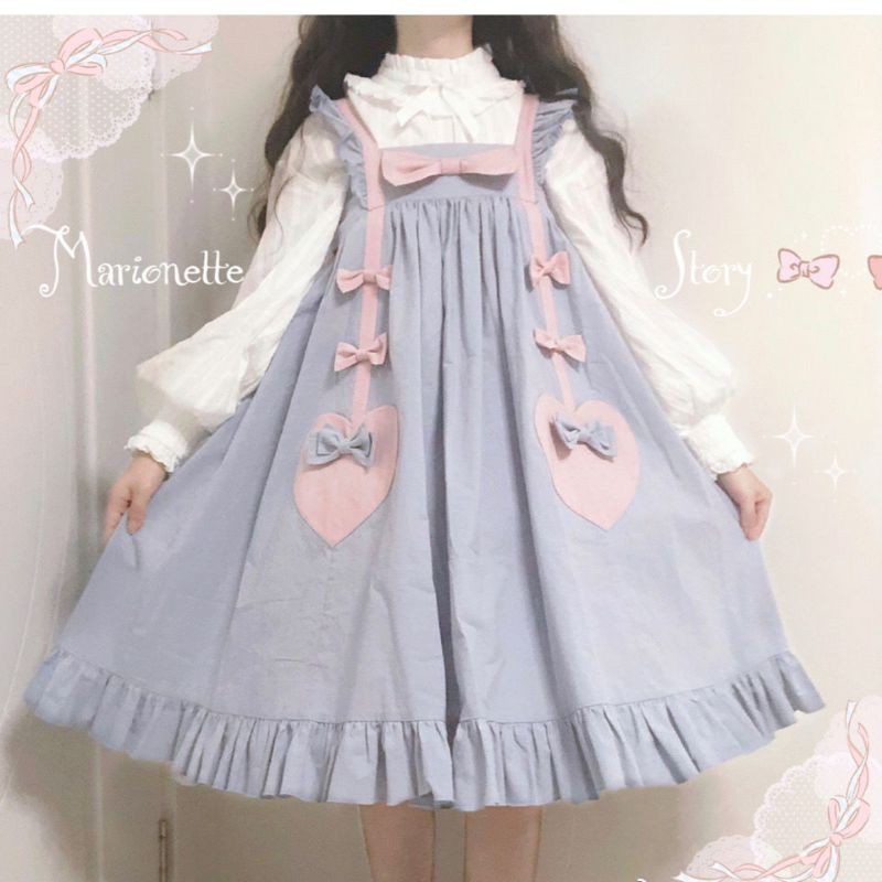 ĐẦM LOLITA TẾT NƠ HAI BÊN LÊN MÀU CỰC ĐẸP😚 Có ảnh thật 😚 Rin Sesshomaru😚JK😚OP😚