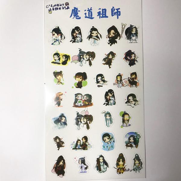 Ảnh dán Ma đạo tổ sư Sticker trong suốt album sticker ảnh dán anime idol phim Trần Tình Lệnh Tiêu Chiến Vương Nhất Bác