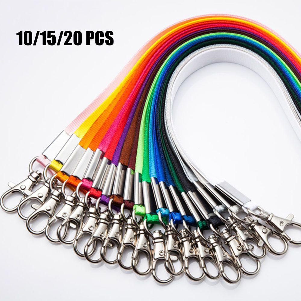 PISTA Bộ 10 / 15 / 20 Giá Đỡ Huy Hiệu Bằng Nylon Có Dây Đeo Cổ Tiện Dụng