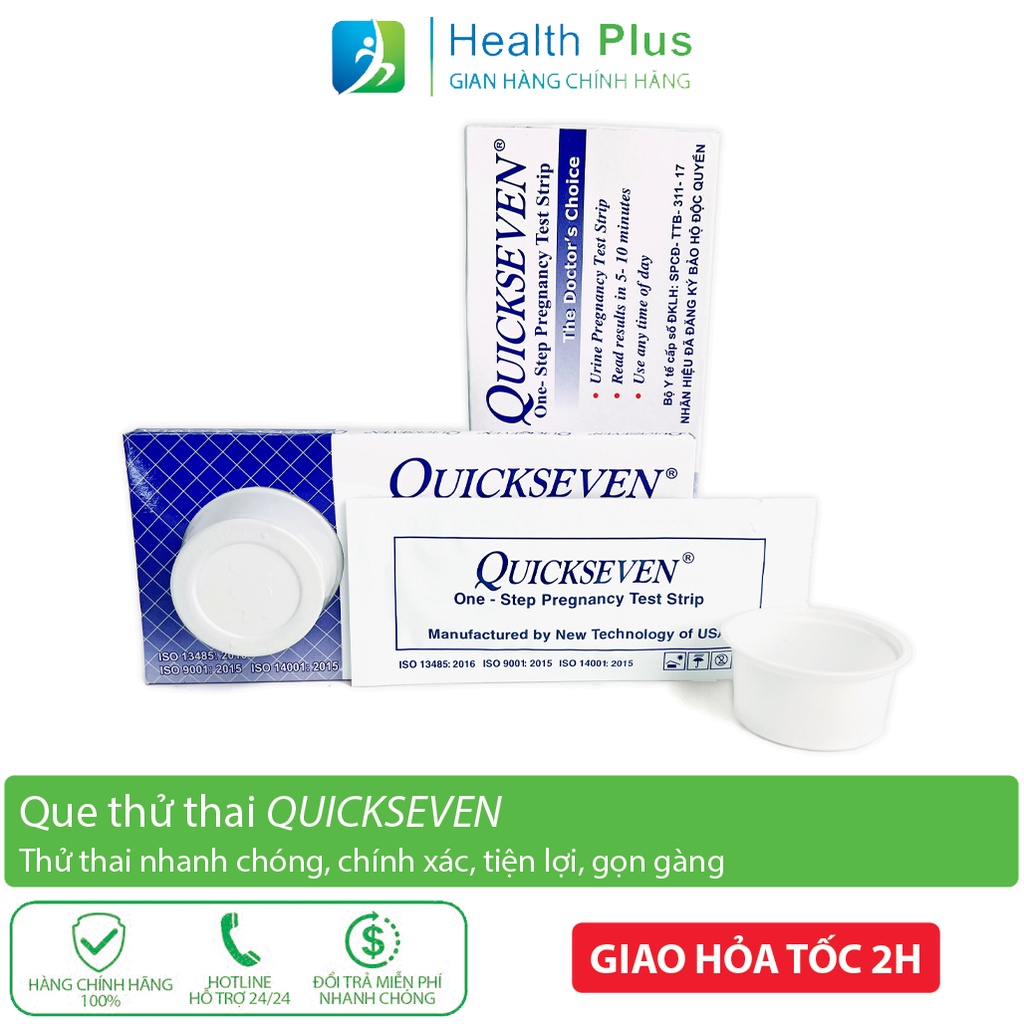Que thử thai Quickseven 2 vạch chính xác - Que thử thai nhanh, tiện lợi