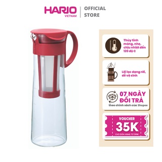 Bình pha cà phê Cold Brew HARIO 1L (Đỏ) - Mizudashi (Cold Brew) Coffee Pot MCPN-14R