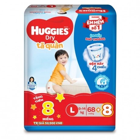 [Cộng Miếng] Tã quần Huggies M74/L68/XL62/XXL56