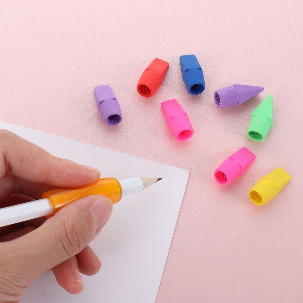 Bộ Gôm Tẩy Và Kẹp Bút Chì Bằng Silicone Dùng Luyện Tập Viết Chữ