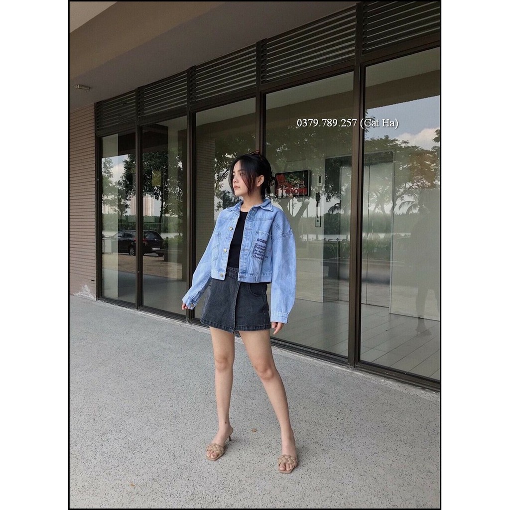 Áo khoác jean nữ BB cao cấp form dưới 58Kg Happy Times 3 BB78