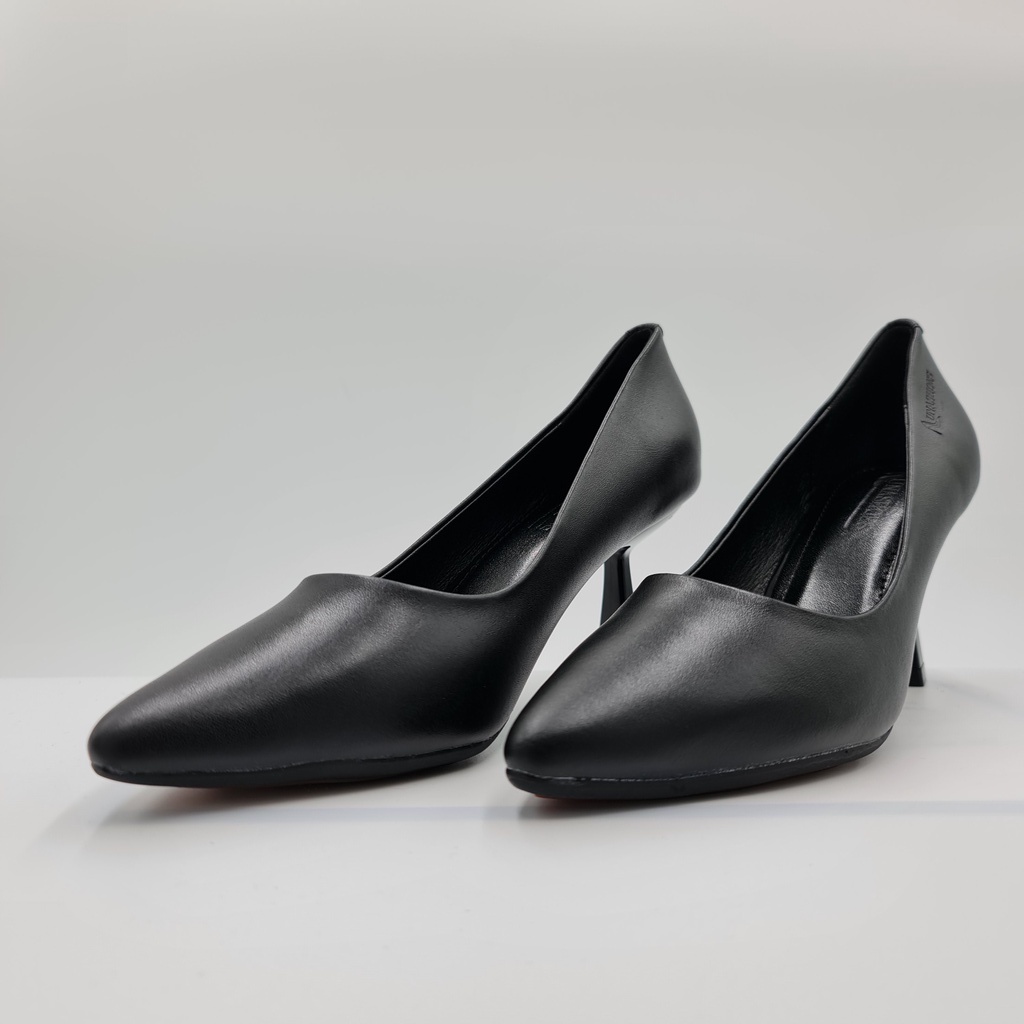 Giày cao gót nữ 7p LUNASHOES BR-D 701 mũi nhọn da bò mềm lót êm chân bảo hành 2 năm