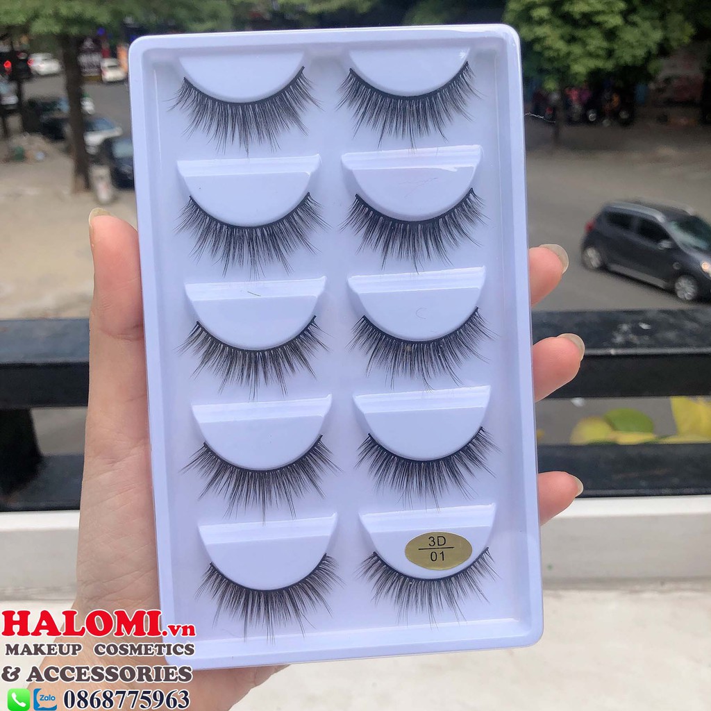  Mi giả tự nhiên 3D 5 cặp cao cấp chính hãng HALOMI siêu đẹp chuyên cho makeup