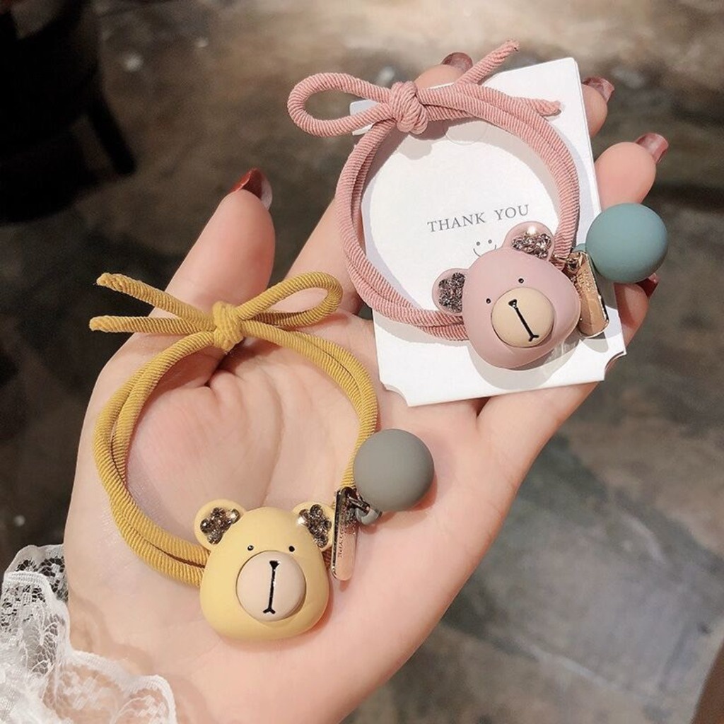 Dây buộc cột tóc Hàn Quốc cute hình gấu đẹp dễ thương cho bé gái