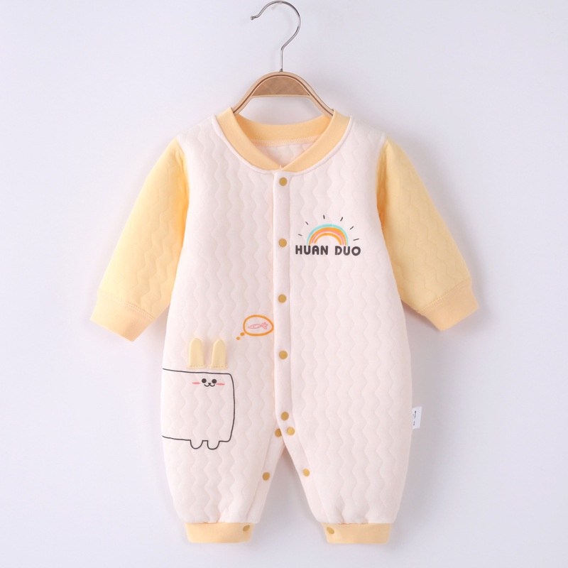 Áo liền quần dài tay, bodysuit dài tay tay trần bông cho bé trai và bé gái sơ sinh từ 3-13kg, hàng đẹp xuất Hàn - BD74