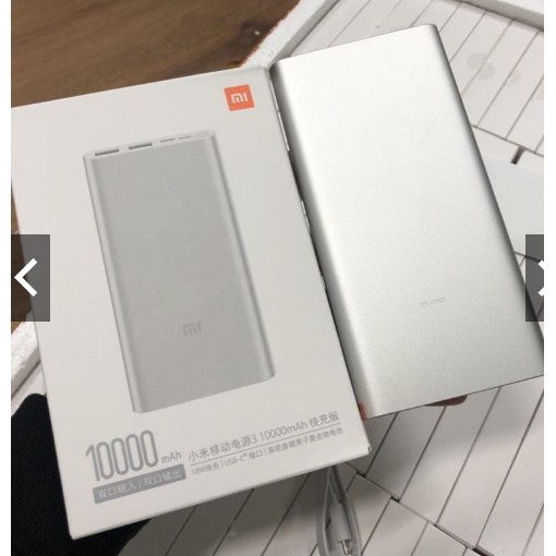 Sạc Dự Phòng Xiaomi Gen 3, Pin Dự Phòng - Dung lượng 10.000mah, 2 Cổng Sạc USB, 1 Cổng Typ C - Bảo Hành 12 Tháng