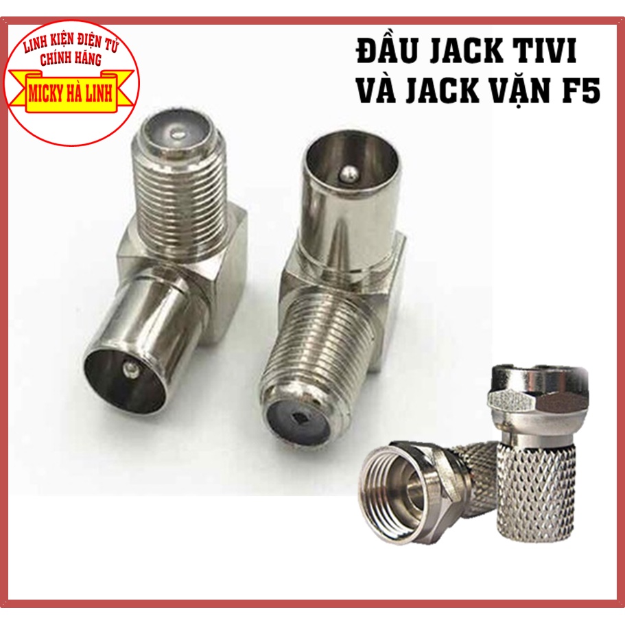 JACK ANTEN CẮM VÀO TIVI góc vuông, RẮC ĂNG TEN CẮM VÀO TIVI, ĐẦU JACK ĂNG TEN CẮM VÀO ĐUÔI TIVI (2 cái)