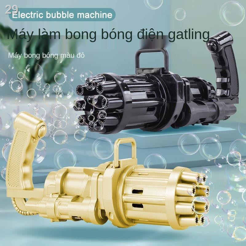 net nổ người nổi tiếng mô hình giống máy bắn bong bóng Gatling 8 lỗ thổi mùa hè tạo tự động đồ chơi trẻ em