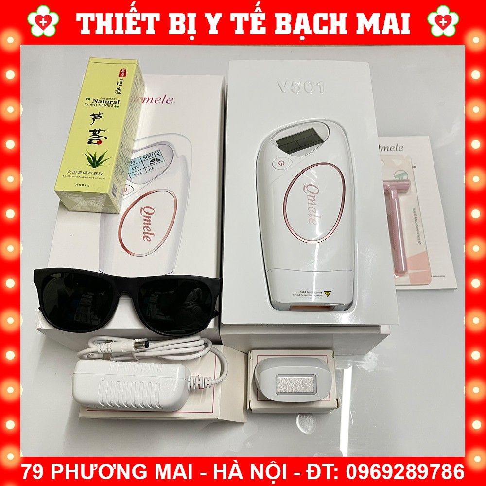 ❤️Freeship+ảnh thật+video⚡️ Máy Triệt Lông Cầm Tay Qmele HS2 Phát Xung Lạnh [Chính Hãng - Hàng Có Sẵn]