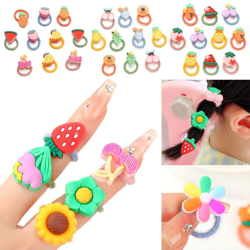 Dây Buộc Tóc Cao Su Co Giãn Hình Trái Cây Dễ Thương Cho Bé Gái LAYOR1