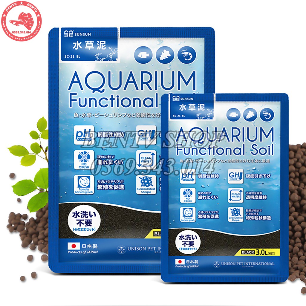 Phân Nền Thủy Sinh Aquarium Function Soil - Phân Nền Sản Xuất Tại Nhật (8L)