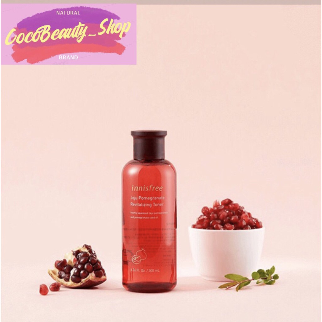 [CHÍNH HÃNG] Nước Hoa Hồng Chống Lão Hóa Dưỡng Sáng Da Innisfree Jeju Pomegranate Revitalizing Toner 200ml