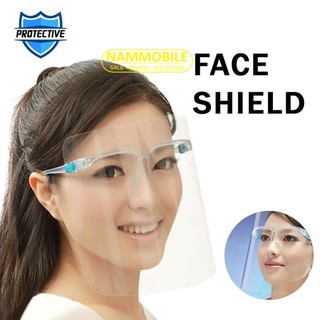 Tấm Kính bảo hộ chắn giọt bắn face shield che mặt trong suốt phòng dịch, chắn dầu bắn bảo vệ khi nấu ăn