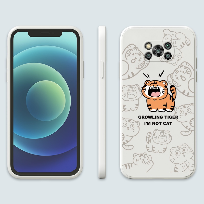 Ốp Điện Thoại Silica gel Chống Rơi Hình Mèo Dễ Thương Cho Xiaomi Mi POCO X3 Pro 11 10t Pro NFC Pro F3 8 A2 Lite Pocophone 5G Phone Casing  Silicon Fashion Camera Lens Protector Full Cover simple Liquid silicone Cases