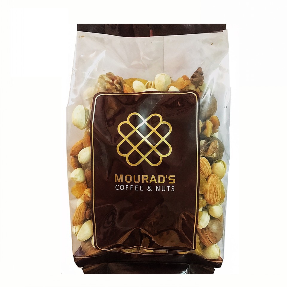 Hạt mix nuts các loại hạt Mourad's óc chó, hạnh nhân, hạt dẻ cười, mắc ca túi 500g littlesharks