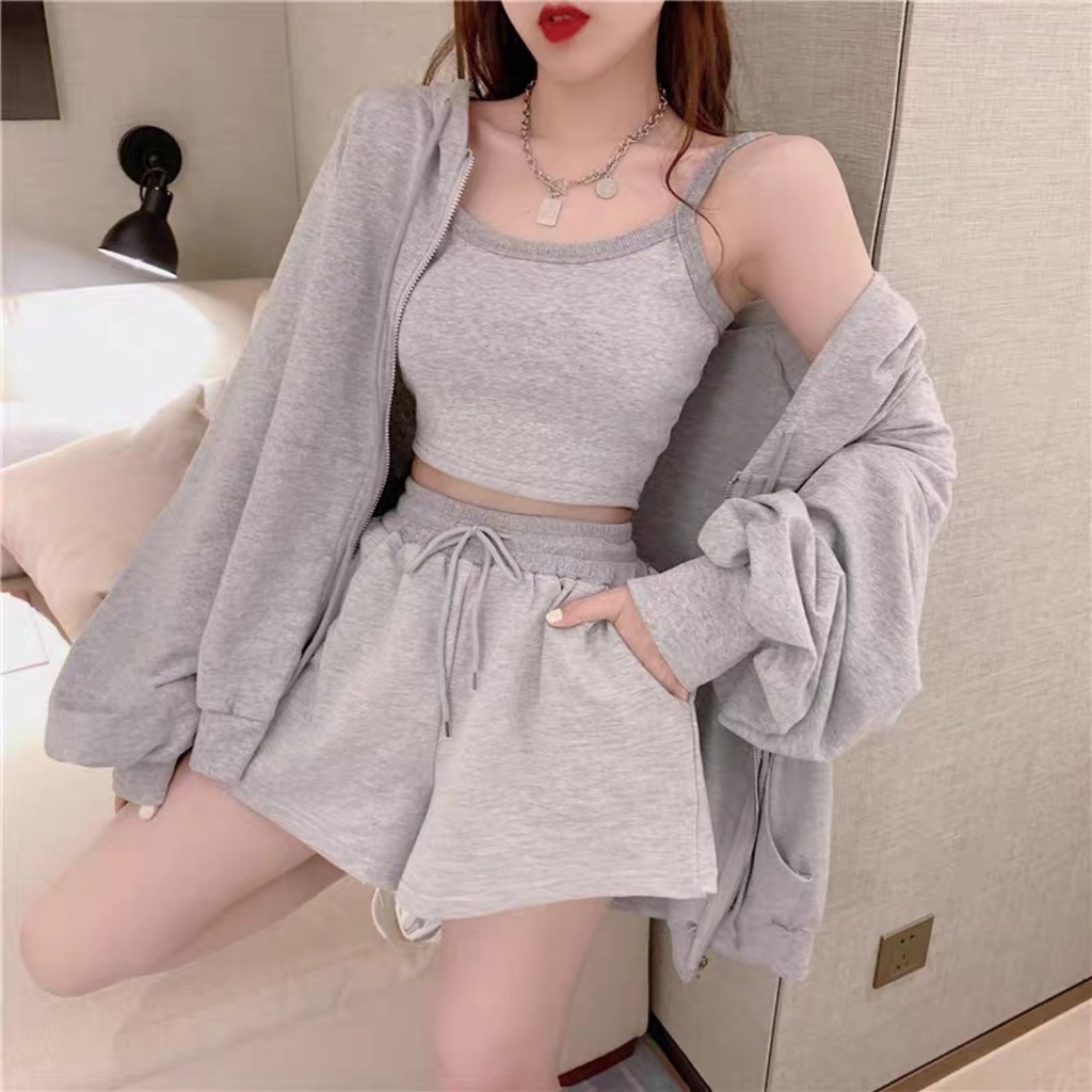 Quần Short Nữ Form Ngắn Vải Nỉ Chân Cua Dày Dặn Ulzzang