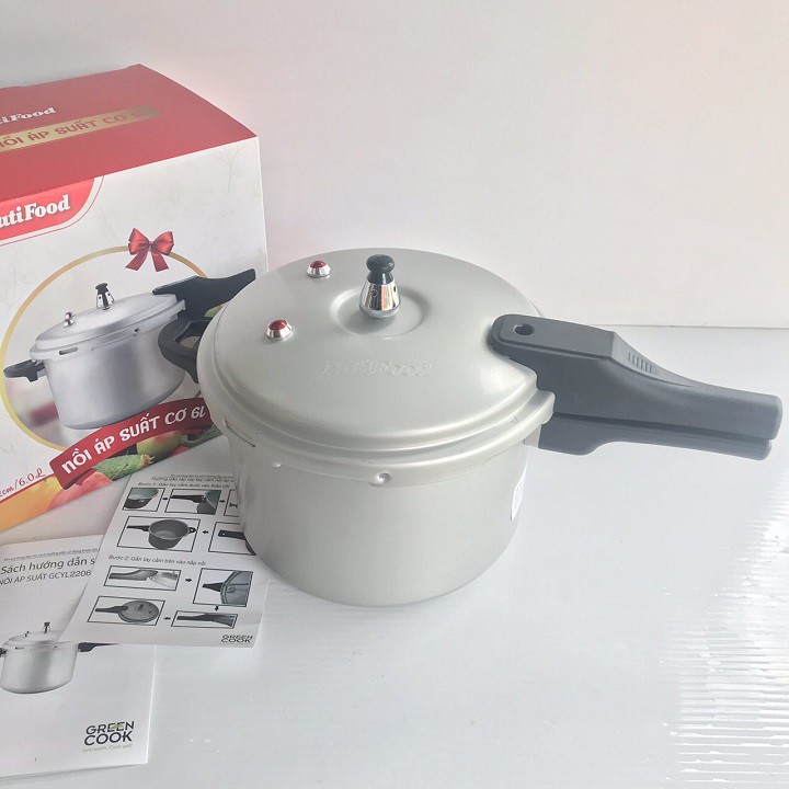 Nồi áp suất cơ GreenCook GCYL2206 6 lít (Sản phẩm khuyến mại từ sữa Nutifood)