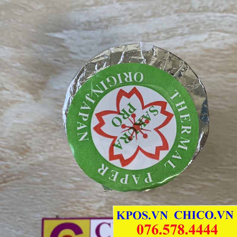 Combo 100 cuộn giấy in nhiệt K58x45mm sakura giá rẻ chico.vn